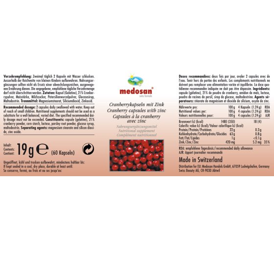 Cranberry-Kapseln