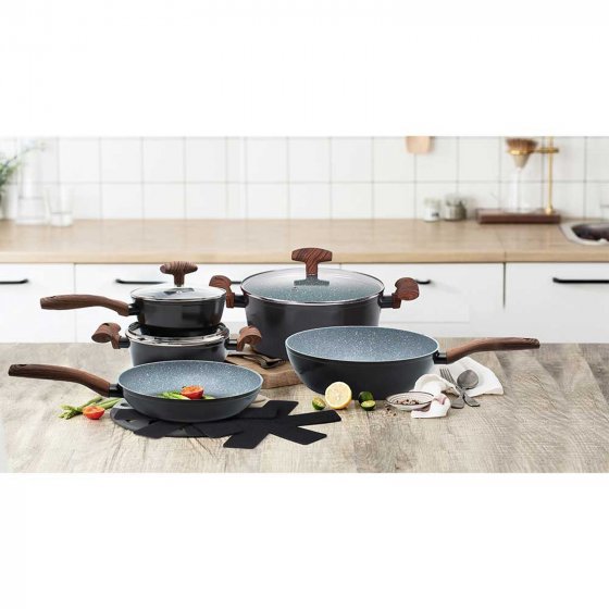Kochtopfset 10-teilig Nora Wood 