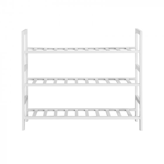 Schuhregal 3 Ebenen Anea Holz Weiß 