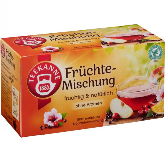 Teekanne Früchte Mischung Früchtetee fruchtig und natürlich 60g 