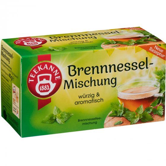 Teekanne Brennnesselmischung würzig aromatischer Kräutertee 40g 