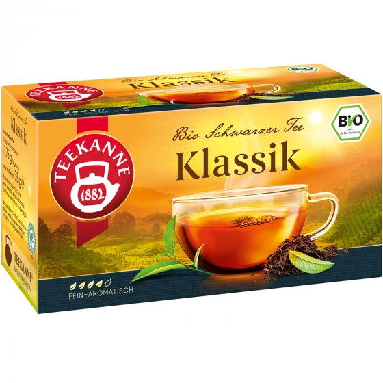 Teekanne Bio Klassik Schwarzer Tee fein aromatisch im Geschmack 35g 