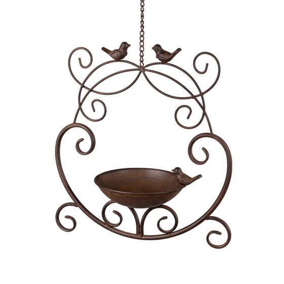 Vogeltränke Metall Hängend dekorative Schale wetterfest für Garten und Balkon 