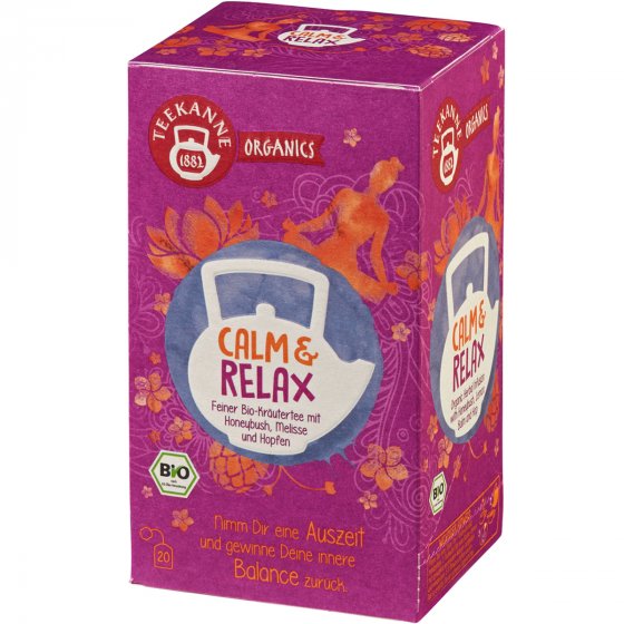Teekanne Organics Calm und Relax Bio Kräutertee mit Honigbusch 36g 