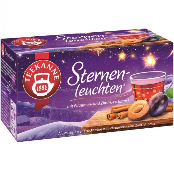 Teekanne Sternenleuchten Früchtetee mit Pflaumen und Zimt 50g 