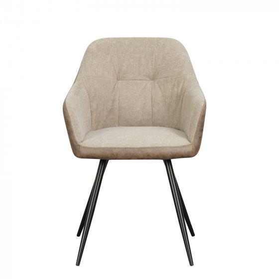 Esszimmerstuhl 2er Set Antikbraun/Taupe Joschka 