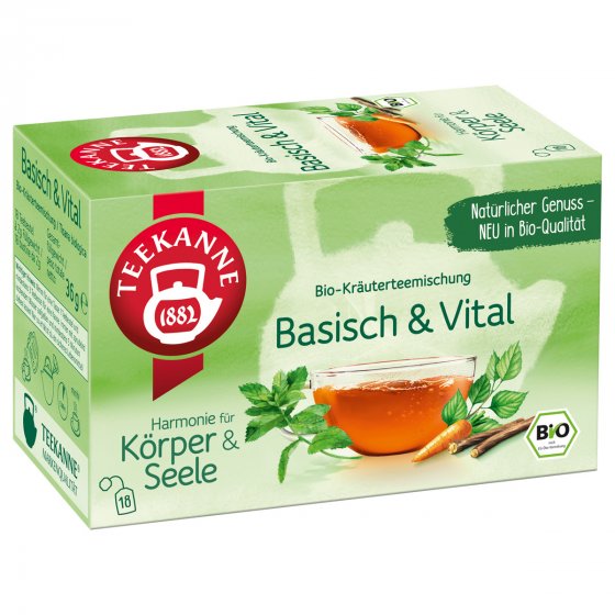 Teekanne Bio Basisch & Vital Kräuterteemischung 18 Beutel 