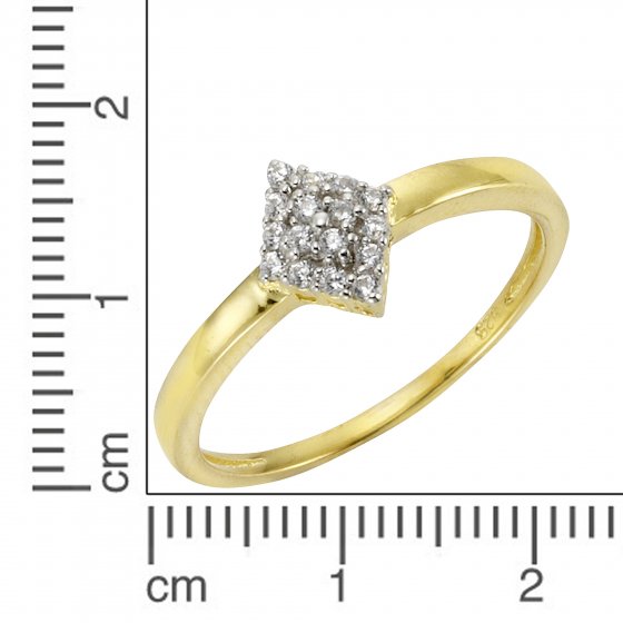Ring 375 Gelb Zirkonia 