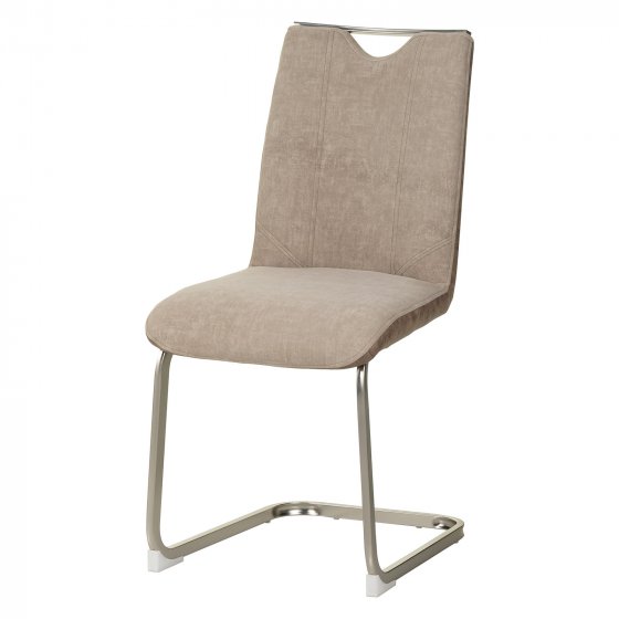 Schwingstuhl Taupe/Antikhellbraun 2er Set Emrys 