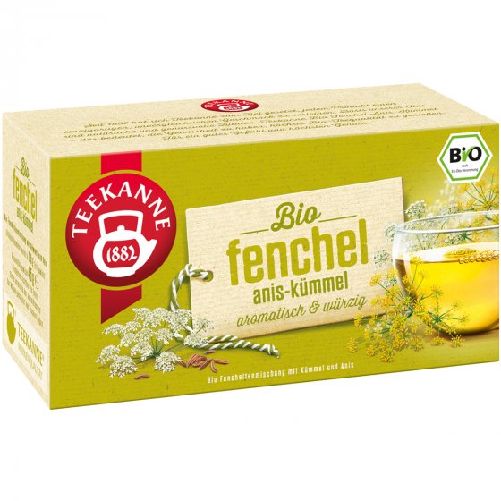 Teekanne Bio Fenchel Anis Kümmel Kräutertee aromatisch würzig 45g 