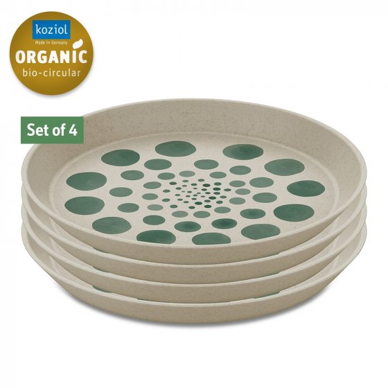 Kleiner Teller 20,5 cm 4er-Set CONNECT PLATE MONSTERA DOTS 