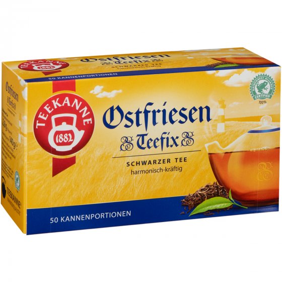 Teekanne Ostfriesen Teefix Schwarzer Tee harmonisch kräftig 140g 
