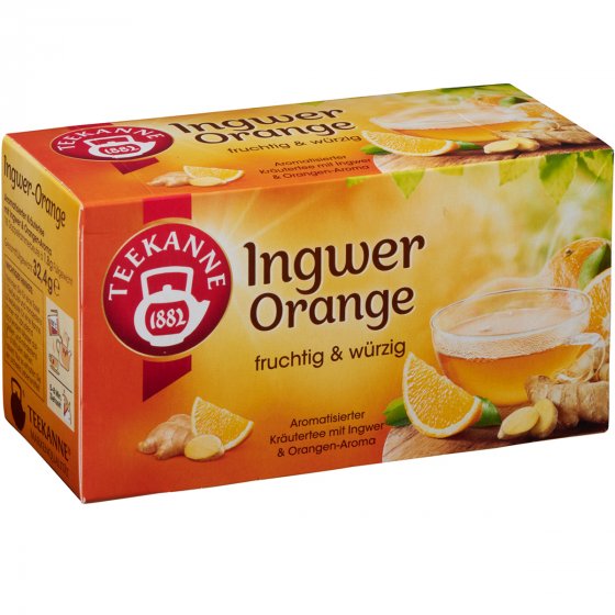 Teekanne Ingwer Orange Kräutertee fruchtig würzig im Geschmack 32g 