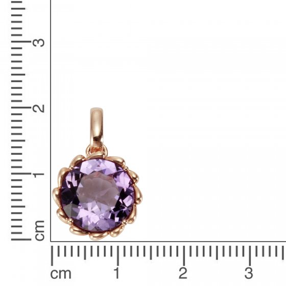 Anhänger 585 Rosé-Gold mit echtem Amethyst 11mm 