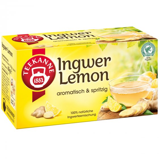 Teekanne Ingwer Lemon Ingwerteemischung mit spritziger Zitrone 35g 