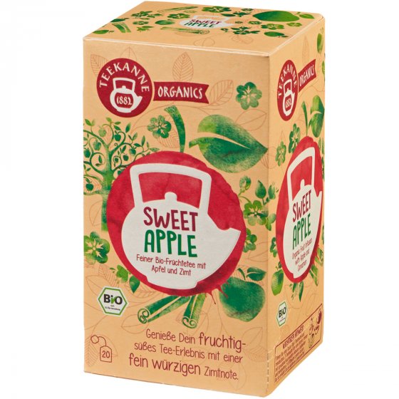 Teekanne Organics Sweet Apple Bio Früchtetee mit Apfel und Zimt 50g 