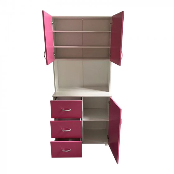 Kinderzimmerschrank Pink Weiß 