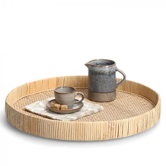 Dekotablett Rattan rund 