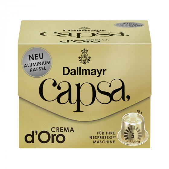 Dallmayr Nespresso Kaffee Capsa Crema d Oro 10 Kaffeekapseln 56g 
