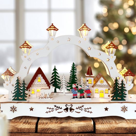 Schwibbogen Kinder mit Reh 