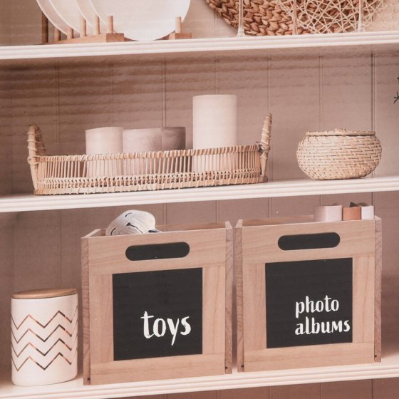 Aufbewahrungsbox Ordnungsbox mit Tafel für Notizen 