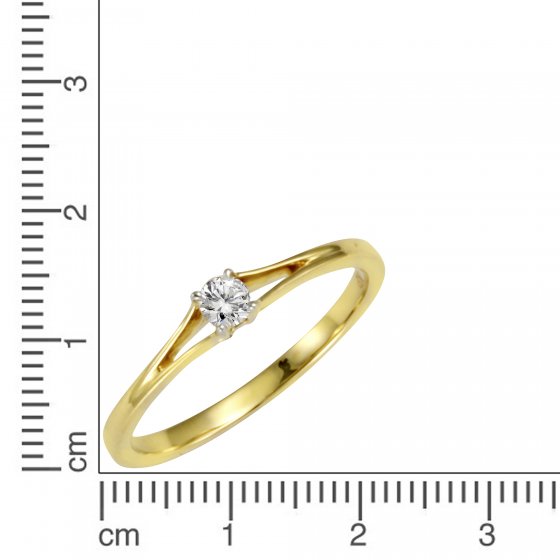Ring Gold 585 zweifarbig mit Brillant 0,10ct. 