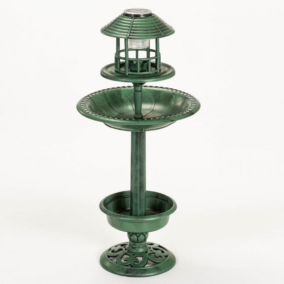 Solar-Vogelstation mit Pflanzschale