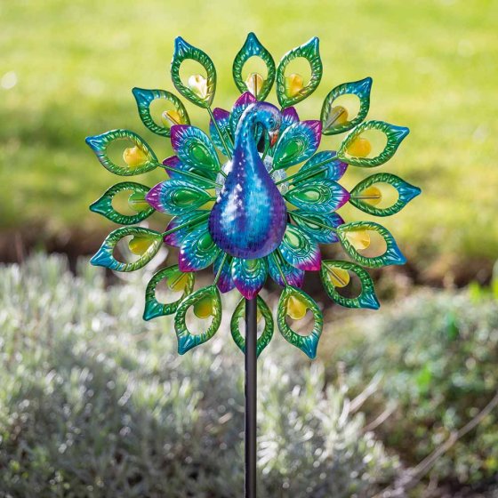 Solar-LED-Windrad „Pfau” 