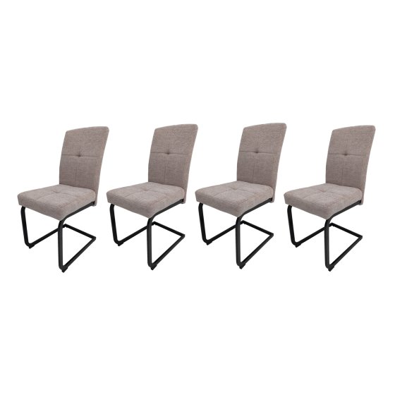 Schwingstuhl 4er Set Kinsey Braun 