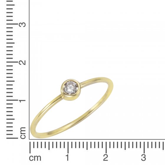 Ring 375/- Gelbgold Zirkonia weiß 
