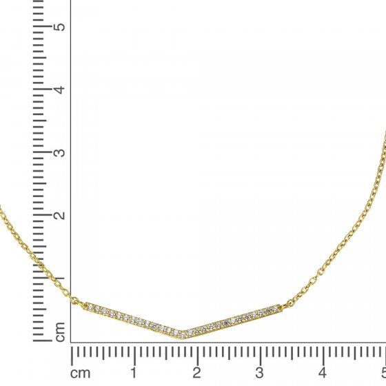 Collier 375/- Gelbgold Zirkonia 