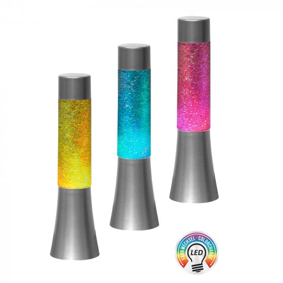 Leuchte mit Glitter Farbwechsel 
