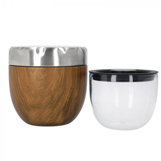 Thermobehälter Teakholz-Optik 636 ml 