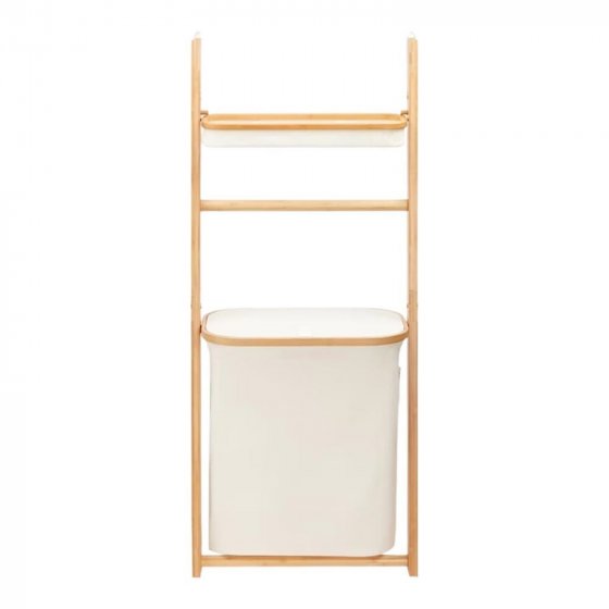 Wäschesammler mit Standregal Beige