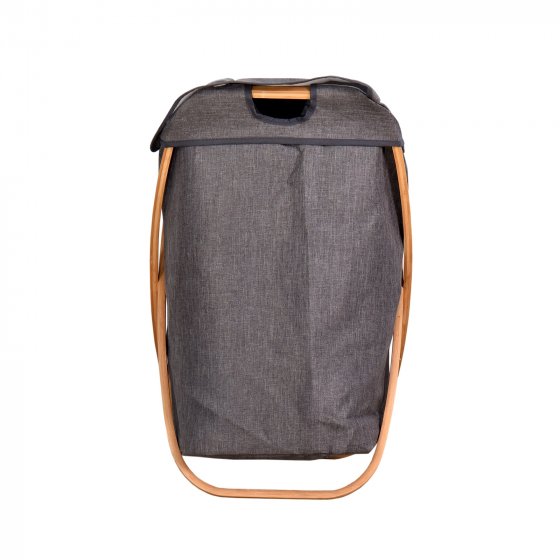 Wäschesammler mit Bambusgestell und Polyester-Sack,  60 Liter 