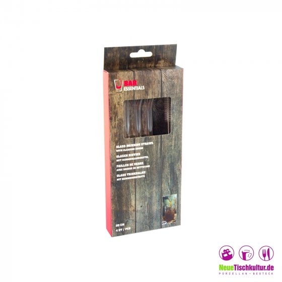 Trinkhalme 3er-Set Glas 