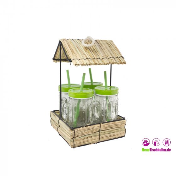 Trinkbecher 4 Stück mit Hütte Kaktus 
