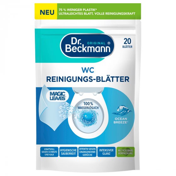 Dr Beckmann WC Reinigungs Blätter Ocean Breeze 44g 