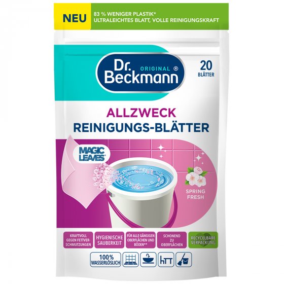 Dr.Beckmann Allzweck Reinigungs-Blätter Magic Leaves Spring Fresh 44g 