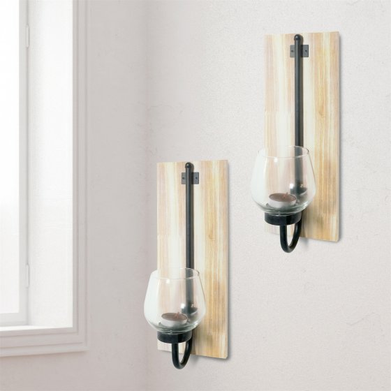 Wandkerzenhalter 2er Set Viola 