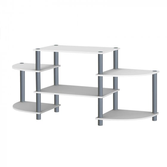 Modernes Regal in Weiß Ablageregal mit offenen Fächern 128 x 58 x 40 cm 