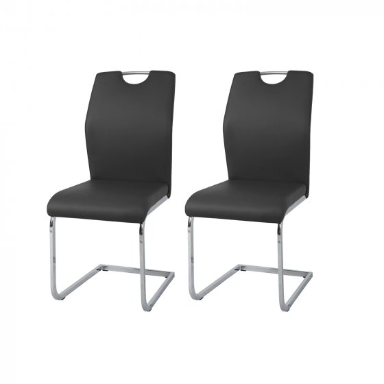 Esszimmerstuhl 2er Set Schwarz Nelly 