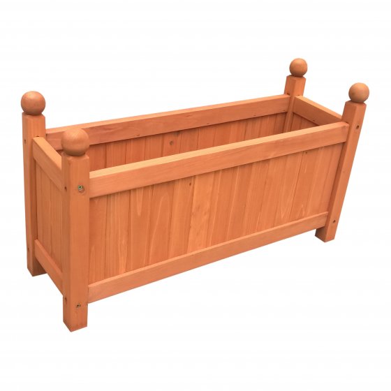 Holz-Pflanzkasten in Braun Blumenkübel für Garten, Terrasse und Balkon 