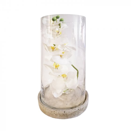 Windlicht mit Untersetzer Vase Dekogefäß