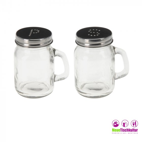 Salz-und Pfefferstreuer, 2er Set mit Henkel 