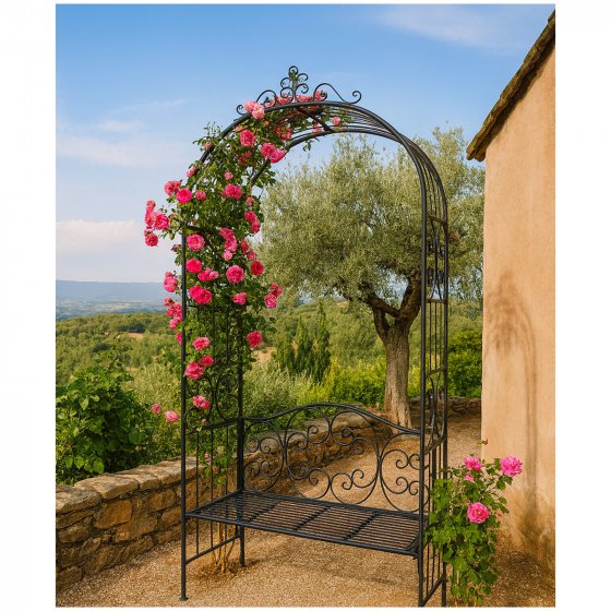 Rosenbogen mit Sitzbank Celia 
