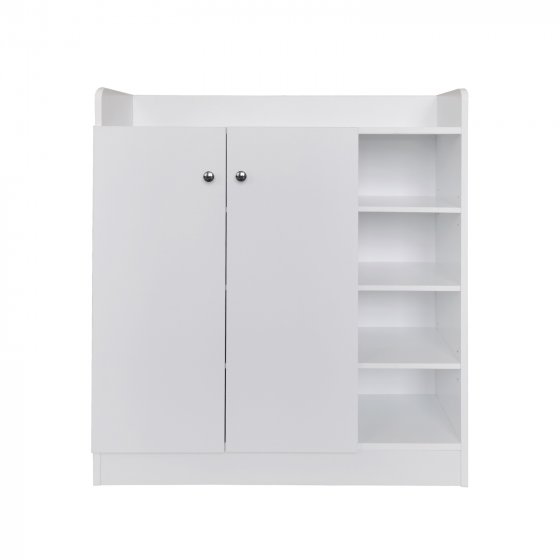 Sideboard mit 8 Regalfächern Weiß 