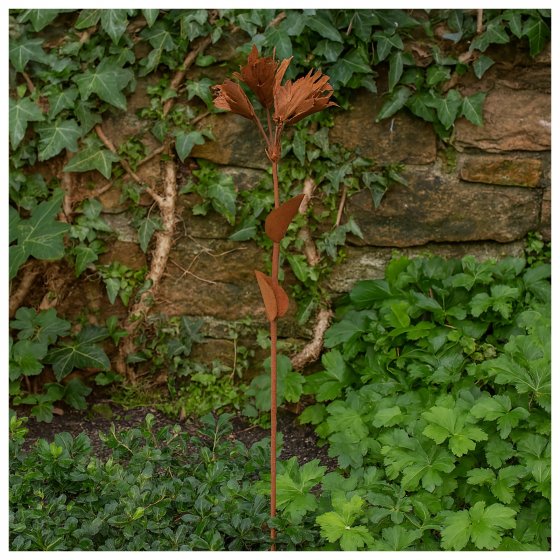 Blumenstecker Rostoptik Blüten Celia 