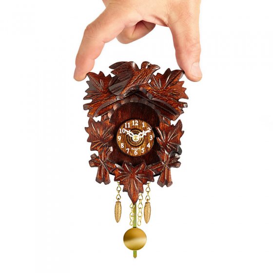 Holz-Miniatur-Schwarzwalduhr