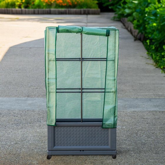 Gewächshaus 60x30x106 cm mit Rollen 